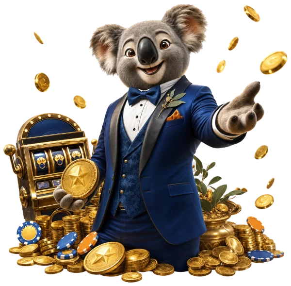BetJohn Casino mascot with slot reels and chips